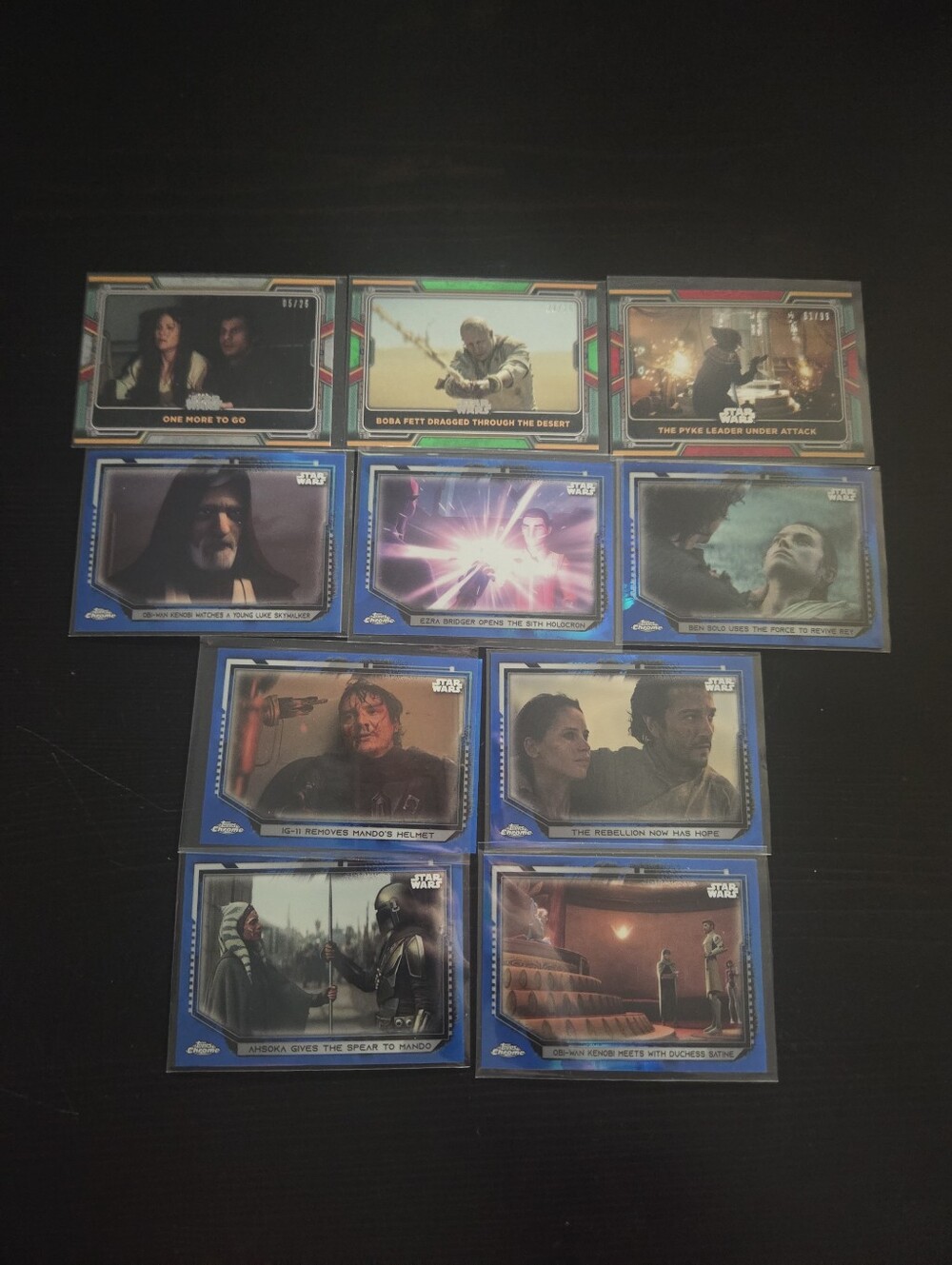 Topps Star Wars Numbered Trading Card Lot Mandalorian, Boba Fett,Rogue One etc